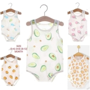 Summer Soft 100Parcen Cotton Baby Short Sleeve Romper (Any Color-Desing) image