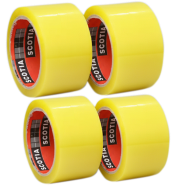 Super Adhesive Waterproof Scotch Tape Packaging Tape 50 Yards x 2.2 Inch 4Pcs image