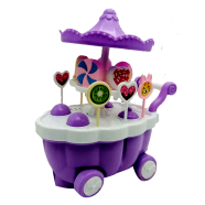Super Funny Mini Ice Cream Trolley Car With Light And Music Play Fun For Kids (icecream_car_9909a_pr)Purple image