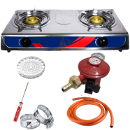 Super Star Gas Safety Regulator with Double Stove and All Accessories (Family Package) image