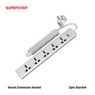 Super Star Smart Extension Socket 2 PIN 5 Socket - 1390113215 image