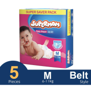 Supermom Belt System Baby Diaper (M Size) (6-11kg) (5pcs) image
