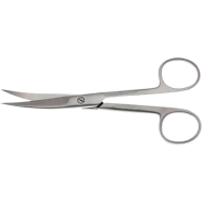 Surgical Instrument Blunt/Sharp Curved Stainless Steel Dressing Scissor (5 Inch) image