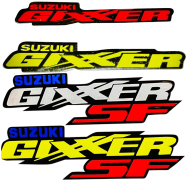 Suzuki Gixxer And Sf Logo Branded Self Adhesive Waterproof Sticker 1 Piece Random Color Selection image