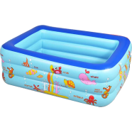 Swimming Pool Inflatable with Pump 180 x 140 x 60cm for Kids and Adults Family Pool image