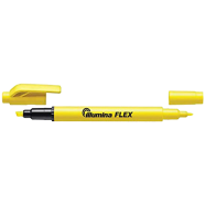 TAIWAN Twin Tip Illumina Flex Highlighter Flexible Chiset and Fine Tip - Yellow - SLW11-GE