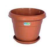 TEL Modern Flower Tub with Tray 12 Inch (10L) image
