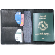 THE MEN's CODE Black Color Crocodile Leather Passport Holder - MPD001 image