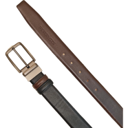 THE MEN's CODE Brown-Chocolate Both Side Usable Formal Belt for Men image