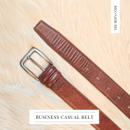 THE MEN's CODE Chocolate Color Guti Dice Leather Casual Belt for Men | MBD006 image