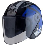 TORQ Atom Leak Helmets - Glossy Blue And Black Universal Size image
