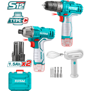 TOTAL TOSLI240205 Li-ion Cordless Drill Plus Impact Driver 2 Pcs image