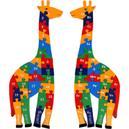 TOWO Wooden Giraffe Alphabet Blocks and Number Blocks Jigsaw Puzzle 41 cm Large Size 2 in 1 ABC Number Puzzle - Wooden Letter Blocks Puzzle Number Puzzles Educational Toys for 3 Year olds image
