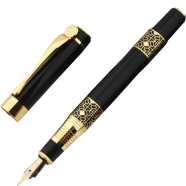 Black Fountain Pen With Box and Ink icon