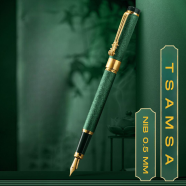 TSAMSA Metal Ink Fountain Pen Luxury Dragon 6006 Crystal Diamond Business Men Writing Ink Pen image