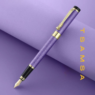TSAMSA Metal Ink Fountain Pen Luxury Dragon 6006 Crystal Diamond Business Men Writing Ink Pen image