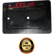 TVS Branded Metal Digital Box Type Registration Number Plate Holder Black 1 Piece image