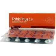 Tabis Plus 2.5 mg, 6.25 mg Tablet 10's Strip image