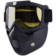 Tactical Face Goggles For Motorcycle Riding Detachable Two Part Open Face Universal 1 Pcs image