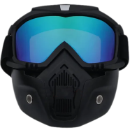 Tactical Face Goggles For Motorcycle Riding Detachable Two Part Open Face Universal 1 Pcs image