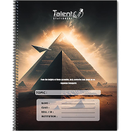 Talent Khata 200 Page Premium White Spiral (Any Design) image
