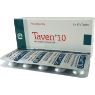 Taven 10 mg Tablet 10's Strip image