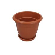 Tel Modern Flower Tub 8inch 3L With Tray Brown - 861350 icon
