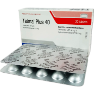 Telma Plus 40 mg 12.5 mg Tablet 10's Strip icon