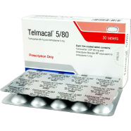 Telmacal 5 mg, 80 mg Tablet 10's Strip image
