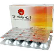 Telmidip 5 mg, 40 mg Tablet 10's Strip image
