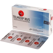 Telmidip 5 mg, 80 mg Tablet 10's Strip image