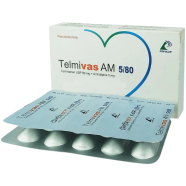 Telmivas AM 5 mg, 80 mg Tablet–10's Strip image