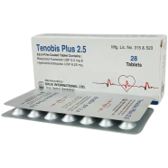 Tenobis Plus 2.5mg 6.25mg Tablet 14's Strip image