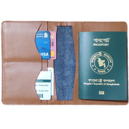The Men's Code Black Leather Passport Holder - MPD002 image