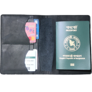 The Men's Code Black Leather Passport Holder - MPC001 image