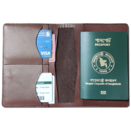The Men's Code Chocolate Color Crocodile Leather Passport Holder - MPD003 image