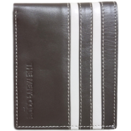 The Men's Code Chocolate-White Color Contrast Design Leather Wallet for Men - MWC002 image