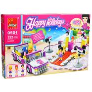 The Peizhi Puzzle building blocks Building kit, 322 parts Happy Holiday - Discotheque with a car image