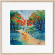 Mahmudur Rahman Rial The Spring, Watercolor - (26x26)inches