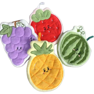 Thickened Cartoon Fruit Hand Towel Kitchen Bathroom Small Towel Gift Souvenir 1Pcs (Any Design) image