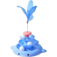 Three Layer Feather Cat Turntable Toy image
