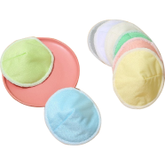 Three Layer Waterproof Ultra-fine Bamboo Fiber Breast Pads, Makeup Removal Pads, Washable Bra Anti-milk Pads Postpartum Mother Supplies - 2 pcs icon