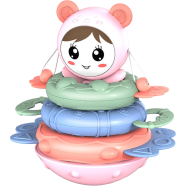 Three-in-One Tumbler Teether Sound Rattle Baby Fitness Educational Toy CN - 1pcs (Any Color) image