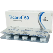 Ticarel 60 mg Tablet 10's Strip image
