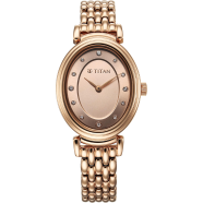Titan Aura Quartz Analog Rose Gold Dial Rose Gold Stainless Steel Strap Watch for Women - 95242WM01 image