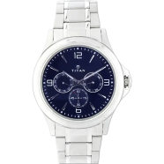 Titan Classique Black Dial Stainless Steel Quartz Mens Watch image