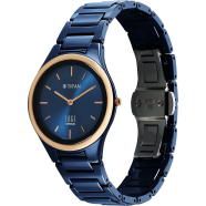 Titan Edge Bicolour Quartz Analog Blue Dial Blue Ceramic Strap Watch For Men - 1696KC05 image