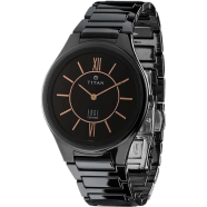 Titan Edge Ceramic Black Dial Analog Watch for Men - 1696NC01 image
