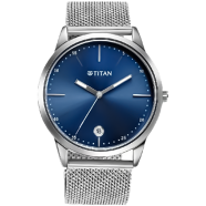 Titan Elmnt Midnight Blue Dial Stainless Steel Strap Watch - 1806SM04 image