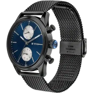 Titan Elmnt Midnight Blue Dial Stainless Steel Strap Watch - 1805NM03 image